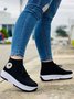 Flyknit High Top Lace-Up Platform Sneakers