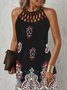 Ethnic Halter Casual A-Line Dresses