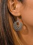 Boho Openwork Ethnic Pattern Earrings Vintage Jewelry