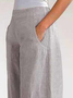 Women's Weekend Daily Basic Cotton Linen Casual Plain Double Pocket Pants