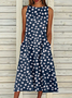 Plus size Floral Casual Sleeveless Dresses