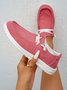 Lightweight Breathable Canvas Lace Up Shoes Casual Shoes