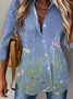 Women's Daily Casual Floral Casual Shirt Collar Long Sleeve Tunic Blouse 2022