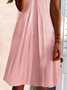 Women's A Line Dress Knee Length Dress pink Sleeveless Print Lace Print  Summer Fall V Neck Casual Vacation Dress 2022