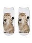 Cotton Knit Cat Pattern Socks