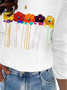 Women's  Loosen T-shirt Tee Poppy Print Long Sleeve Crew Neck Floral T-shirt Tee Fall Spring 2022