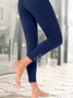 Women's Fashion Leggings Length Pants Casual Weekend Plain Tummy Control Casual Leggings summer Fall 2022