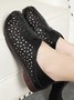 Vintage Plain All Season Breathable Daily Hollow out Flat Heel Round Toe Standard Flats for Women