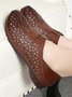 Vintage Plain All Season Breathable Daily Hollow out Flat Heel Round Toe Standard Flats for Women
