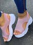 Women Plain Summer Sports Mesh Fabric Fabric Slip On Hot Drilling Sports Sandals EVA Sneakers
