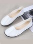 Casual Plain All Season Split Joint Flat Heel Closed Toe PU Pu Shallow Shoes Flats for Women