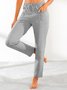 Women Plain Sports Autumn Micro-Elasticity Daily Standard Long H-Line Regular Sweatpants