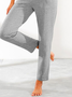 Women Plain Sports Autumn Micro-Elasticity Daily Standard Long H-Line Regular Sweatpants