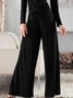 Women Casual Plain Autumn Lightweight Micro-Elasticity Loose Standard Long sleeve Regular Size Jumpsuit & Romper