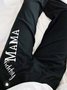 Women Casual Text Letters Autumn Micro-Elasticity Daily Loose Standard Long Regular Sweatpants