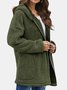Women Autumn Winter Causal Daily Plush Fleece Zipper Long Sleeve Teddy Coat