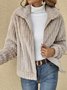 Women Autumn Casual Daily Loose Long Sleeve Plush Teddy Coat