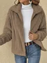 Women Autumn Casual Daily Loose Long Sleeve Plush Teddy Coat