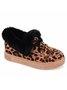Casual Plain Spring Non-Slip Daily Snow Boots Leather Flat Heel Faux Fur Flats for Women