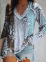 Women Casual Floral Autumn Daily Jersey Best Sell Long sleeve Regular H-Line Tunic T-Shirt