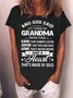 Casual Text Letters Crew Neck Short Sleeve T-shirt