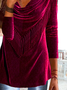 Loose Plain V Neck Party tunic Top