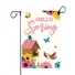 Hello Spring Welcome Garden Flag 12 x 18 Inch Burlap Yard Flag Double Sided Printed Holiday Outdoor Decor Flag