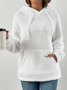 Casual Long sleeve Hoodie Fluff/Granular Fleece Fabric Plain Sweatshirt