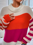 Casual Turtleneck Yarn/Wool Yarn Sweater