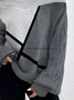 Loose Geometric Turtleneck Cold Shoulder Wool/Knitting Tunic Sweater Knit Jumper