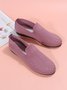 Breathable Mesh Fabric  Casual Slip On Flat Shoes