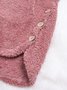Cozy Fleece Hooded Sherpa Coat Symmetrical Button Teddy Bear Coat