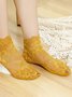 Lace Hollow Feather Pattern Socks Crystal Socks Elegant Party Accessories