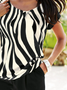 Casual Abstract Stripes Loose Shirt
