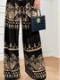 Casual Ethnic Printed Loose Pants