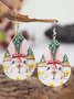 Casual Bunny Print Leather Dangle Earrings Holiday Party Easter Jewelry