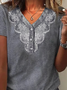 Casual Loose Lace Edge Others Shirt