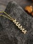 Casual MAMA Letter Diamond Necklace Mother's Day Thanksgiving Gift