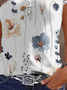 Jersey Floral Printed Loose Casual Blouse