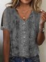 Loose Casual V Neck T-Shirt