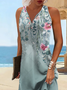Floral Buckle Vacation Dress