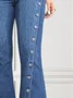 Vintage Style Wide Leg Flare Denim Jean