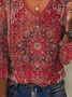 Casual Ethnic Loose Jersey Shirt