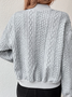 Stand Collar Long Sleeve Plain Regular Micro-Elasticity Loose Bomber Jacket For Women 2023