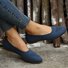 Vintage Plain Slip On Flat Heel Shallow Shoes