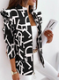 Lapel Collar Long Sleeve Animal Regular Micro-Elasticity Regular Fit Jacket For Women