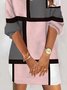 Women Plaid V Neck Long Sleeve Comfy Casual Midi Dress