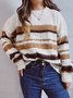 Women Striped Long Sleeve Comfy Casual Sweater