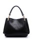 Shiny Crocodile Faux Leather Urban Commuter Handbag