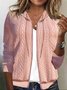Hoodie Long Sleeve Plain Regular Micro-Elasticity Loose Hooded Jacket For Women